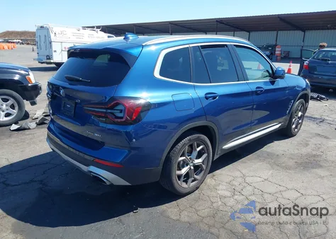 2022 BMW X3 xDrive30I из США, поврежденный, VIN 5UX53DP0XN9K12321
